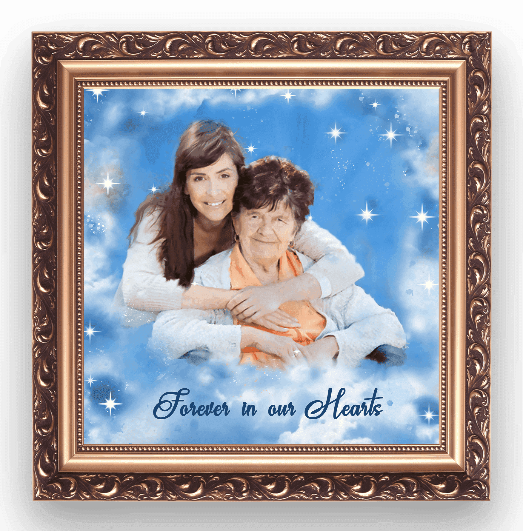 🌈Portrait of Deceased Loved one | Personalized Painting from Photo - FromPicToArt