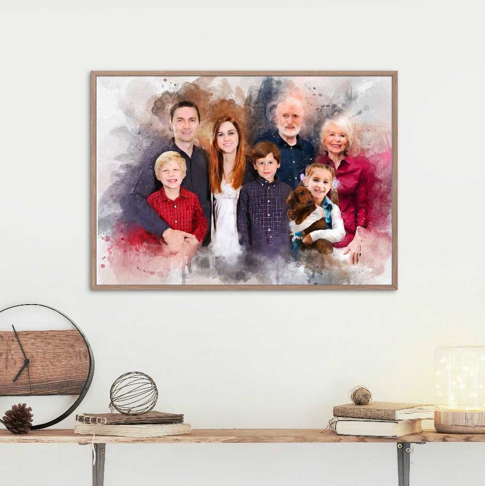 Portrait of Loved ones who Passed, Add People to Photo, Add Person to Photo, Add Someone into a Picture - FromPicToArt