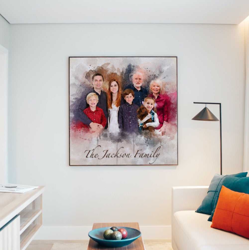 Portrait of Loved ones who Passed, Add People to Photo, Add Person to Photo, Add Someone into a Picture - FromPicToArt
