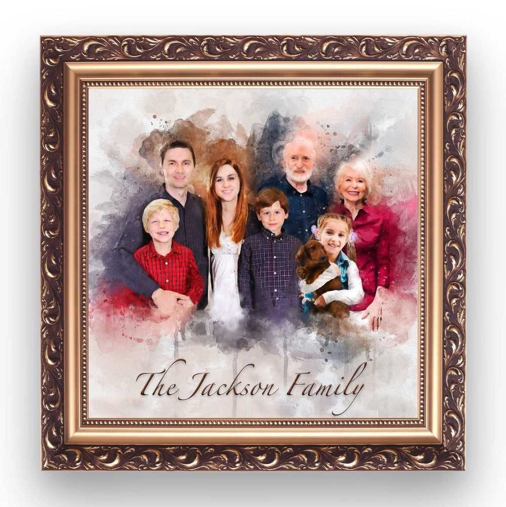 Portrait of Loved ones who Passed, Add People to Photo, Add Person to Photo, Add Someone into a Picture - FromPicToArt