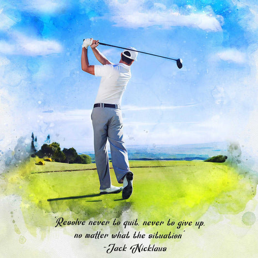 Retirement Gifts for Golfers | Personalized Custom Paintings - FromPicToArt