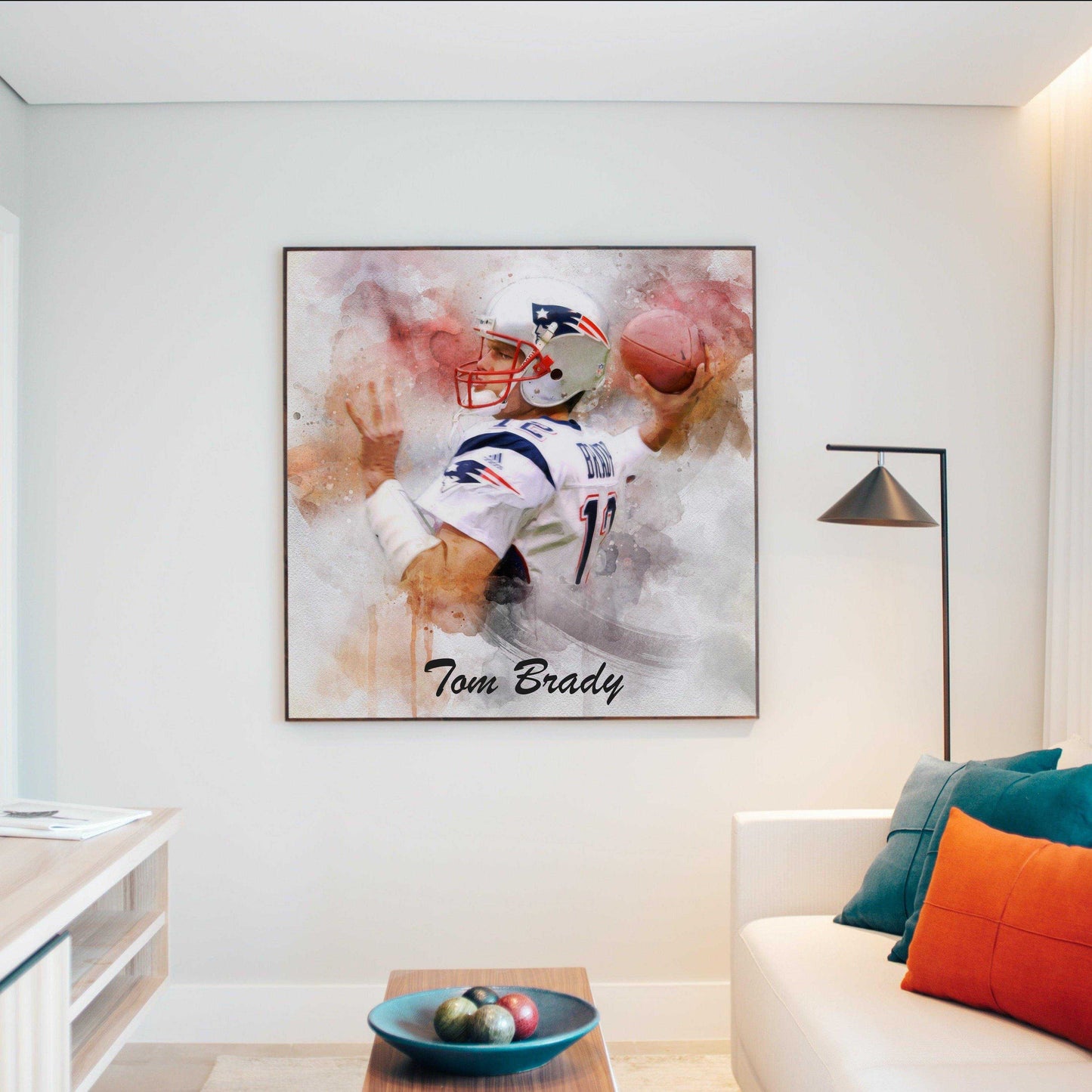 Tom Brady Poster/Canvas, Football Painting, Man Cave Decor, Man Cave Gift, Tampa Bay Buccaneers, Tom Brady the GOAT - FromPicToArt