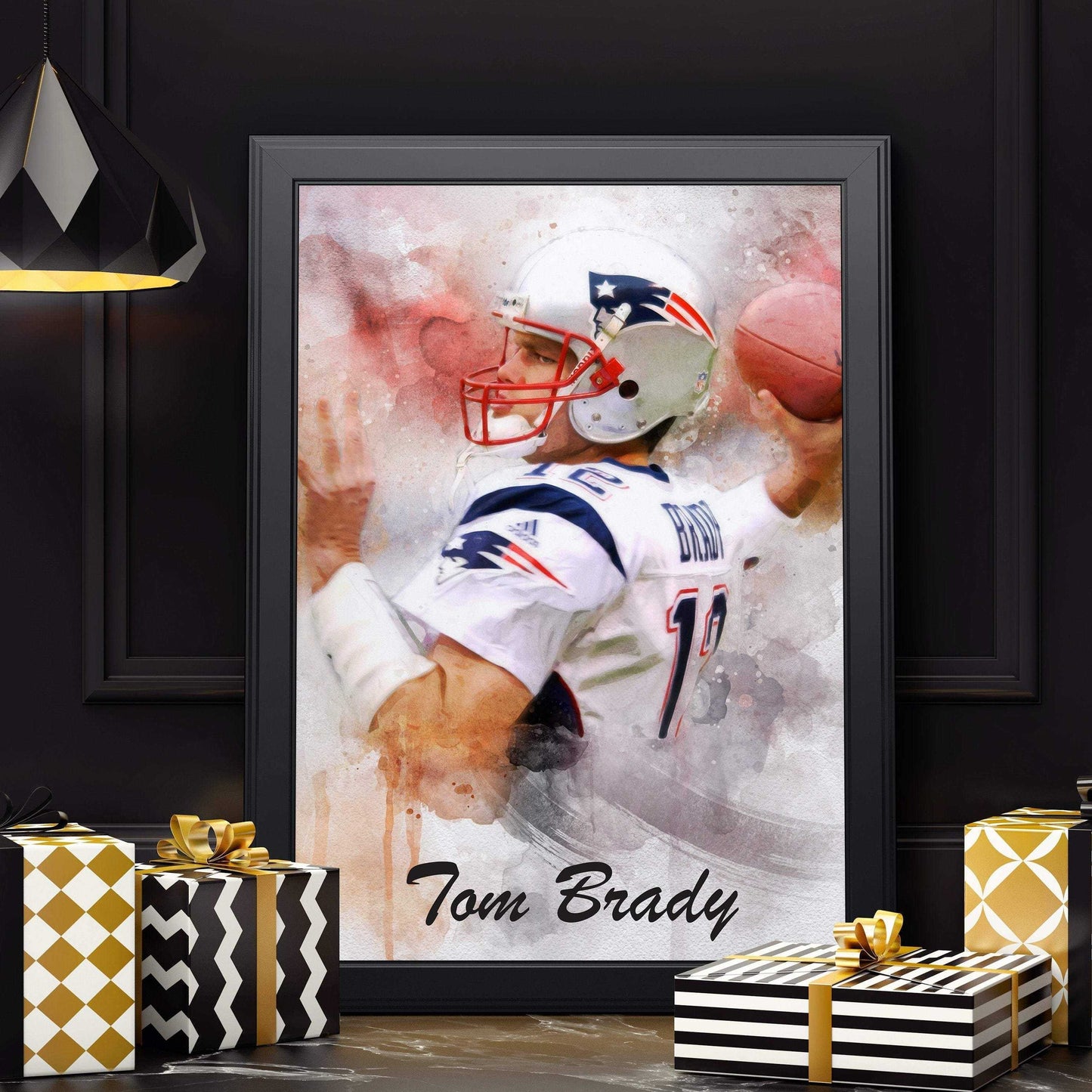Tom Brady Poster/Canvas, Football Painting, Man Cave Decor, Man Cave Gift, Tampa Bay Buccaneers, Tom Brady the GOAT - FromPicToArt