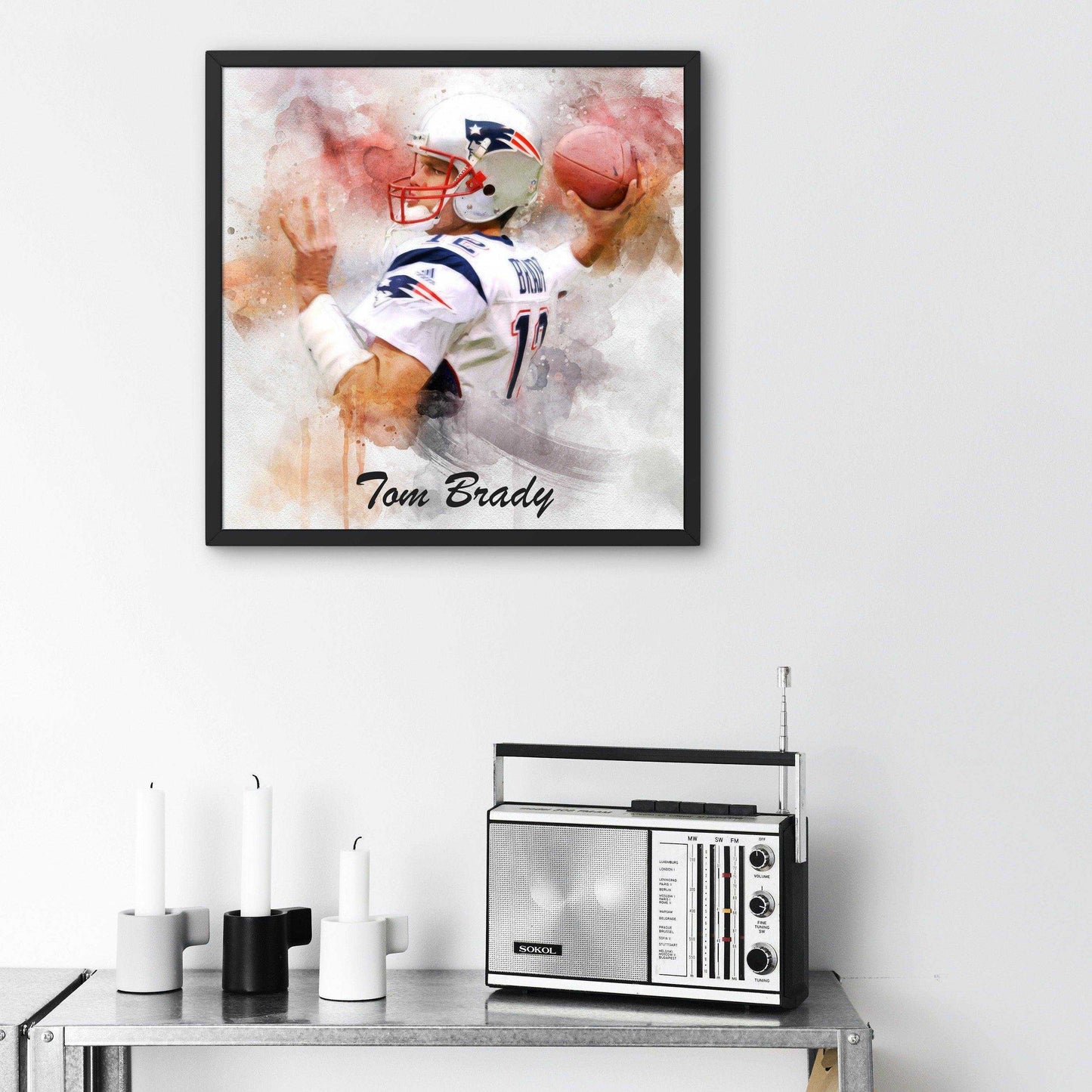 Tom Brady Poster/Canvas, Football Painting, Man Cave Decor, Man Cave Gift, Tampa Bay Buccaneers, Tom Brady the GOAT - FromPicToArt