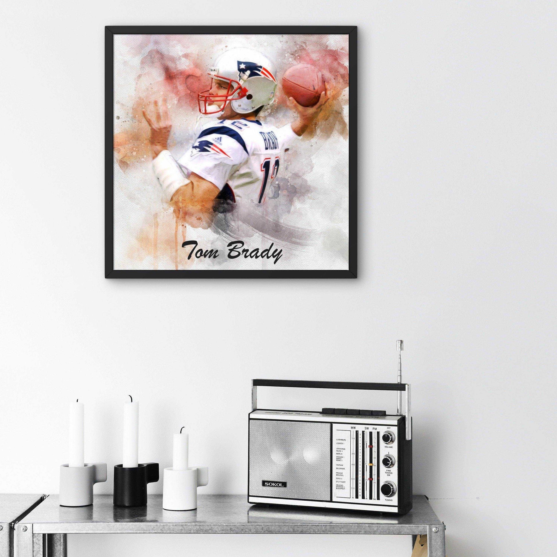 Tom Brady Poster/Canvas, Football Painting, Man Cave Decor, Man Cave Gift, Tampa Bay Buccaneers, Tom Brady the GOAT - FromPicToArt