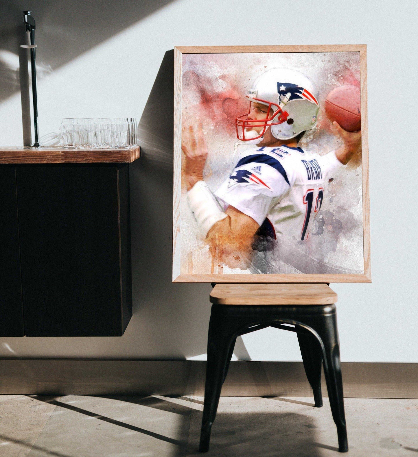 Tom Brady Poster/Canvas, Football Painting, Man Cave Decor, Man Cave Gift, Tampa Bay Buccaneers, Tom Brady the GOAT - FromPicToArt