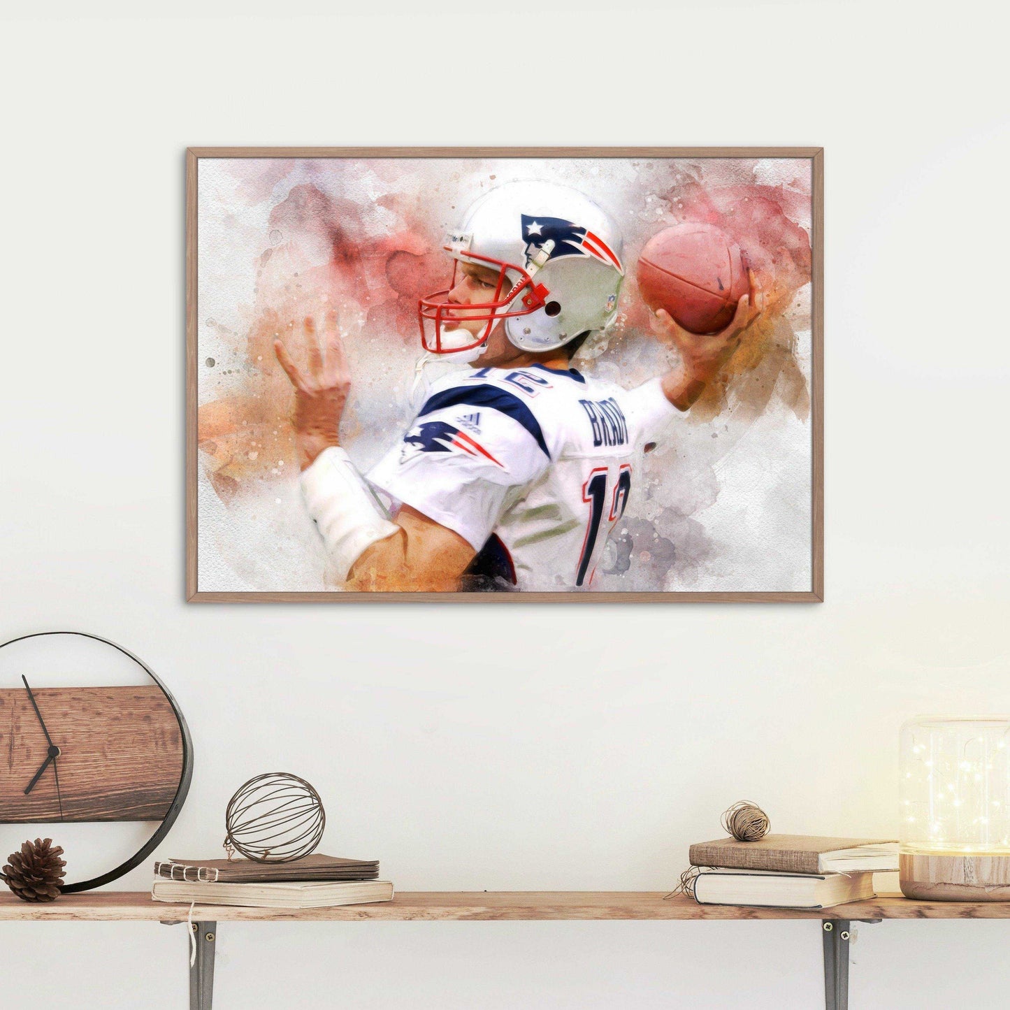 Tom Brady Poster/Canvas, Football Painting, Man Cave Decor, Man Cave Gift, Tampa Bay Buccaneers, Tom Brady the GOAT - FromPicToArt