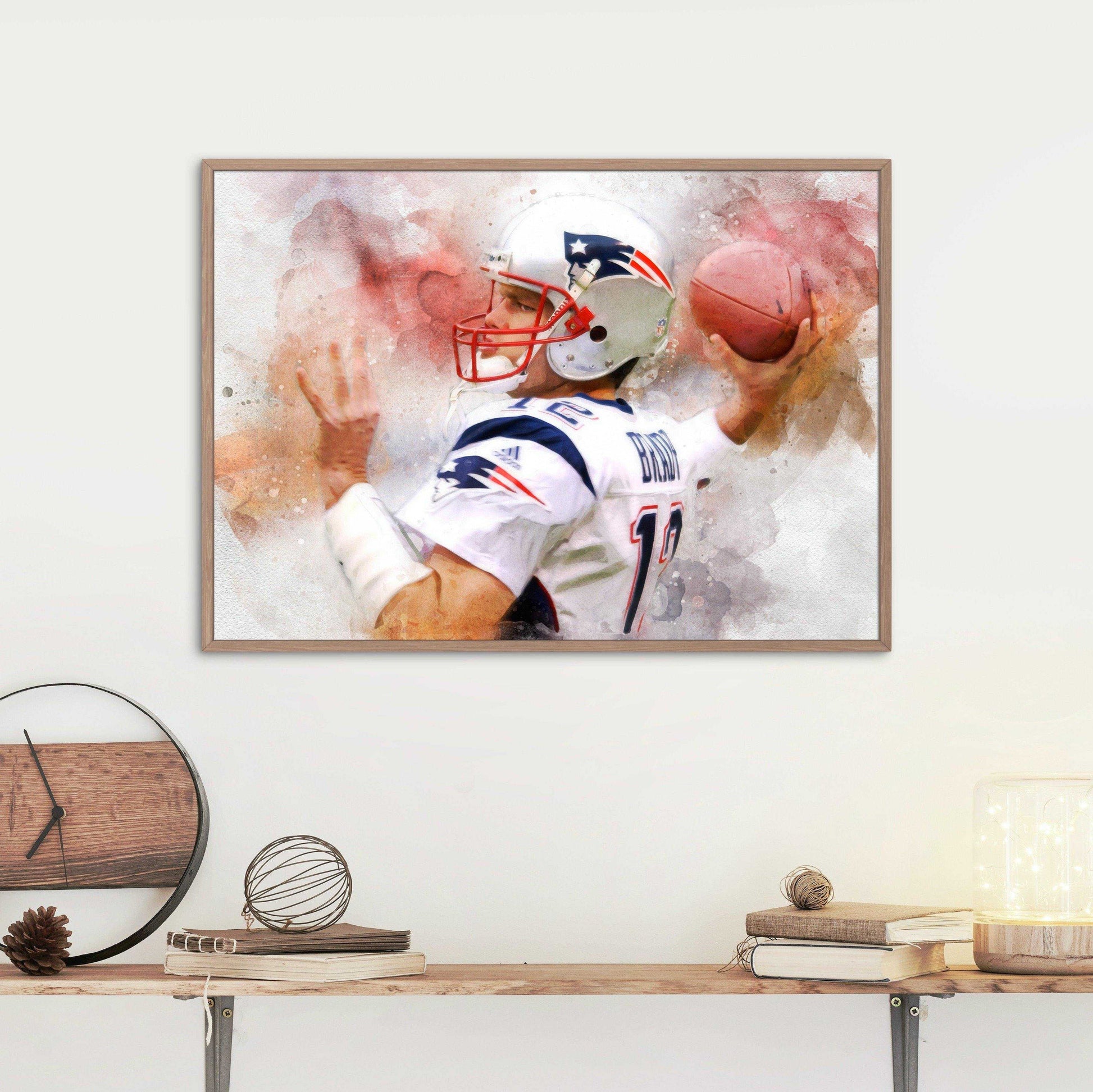 Tom Brady Poster/Canvas, Football Painting, Man Cave Decor, Man Cave Gift, Tampa Bay Buccaneers, Tom Brady the GOAT - FromPicToArt