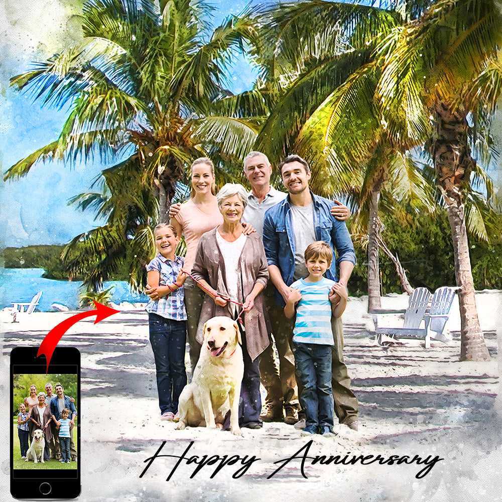 Turn Wedding Photo into Painting ๐ฅ ๐๏ธ Custom Portrait from Photo๐จ๐๏ธ - FromPicToArt