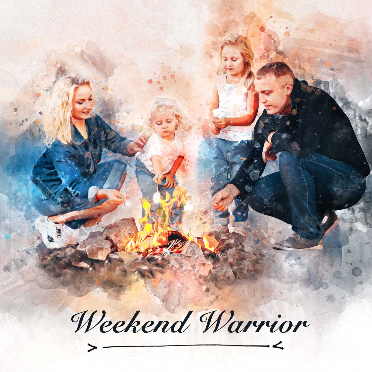 We paint You and Your RV in Front of the Most Beautiful Landmarks in the US, such as the Joshua Tree National Park - FromPicToArt