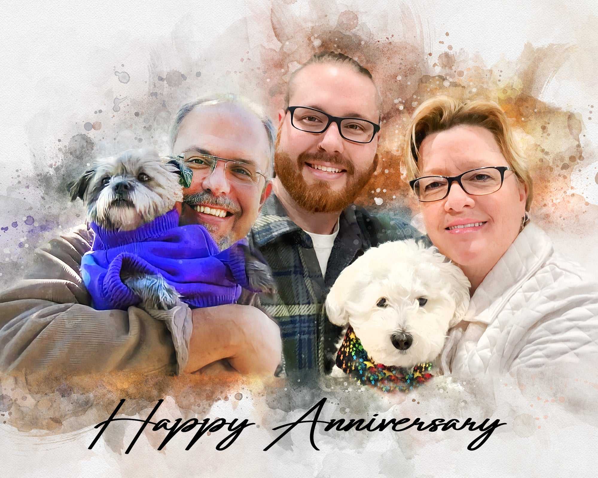 10 Year Anniversary Gift | Custom Painting from Photo for your Loved one - FromPicToArt