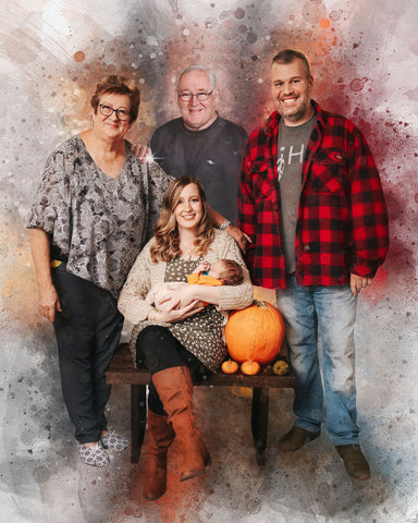 🌈 Add a Dead Family Member to a Picture | Add a Loved one to a Photo | Family Photo with Deceased - FromPicToArt
