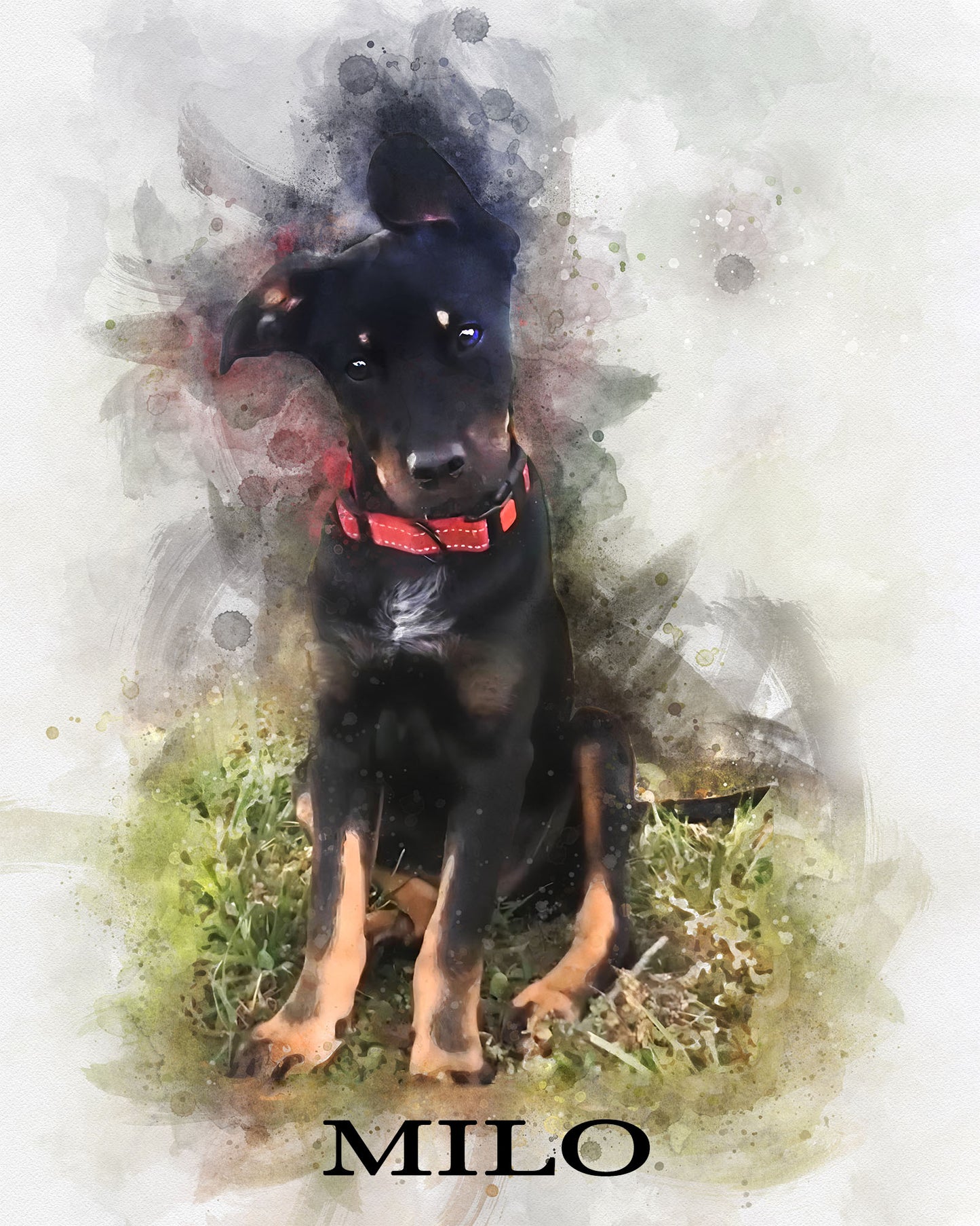 Pet Painting, Custom Pet Painting from Photo, Pet Paintings on Canvas