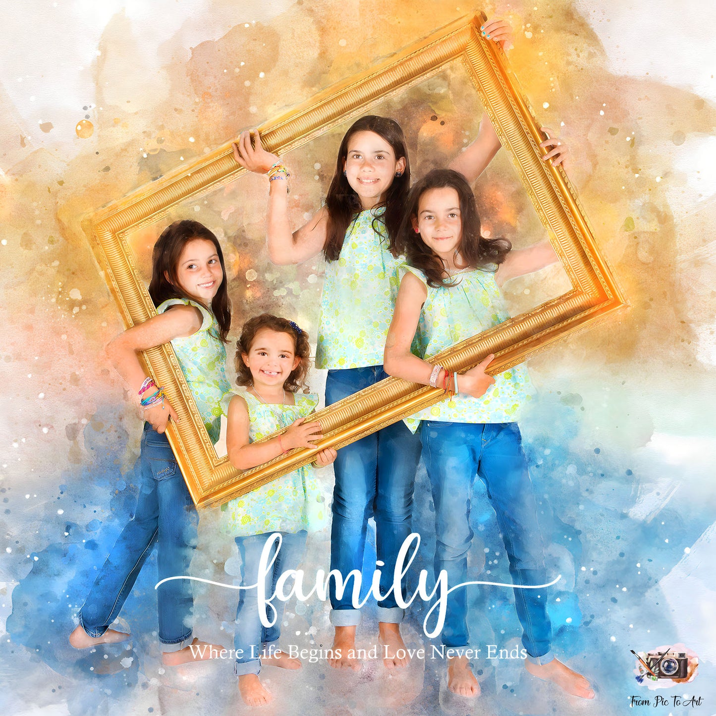 Mothers Day Gift from Son | Custom Portrait Painting from Photo | Gift for Mother's Day- FromPicToArt