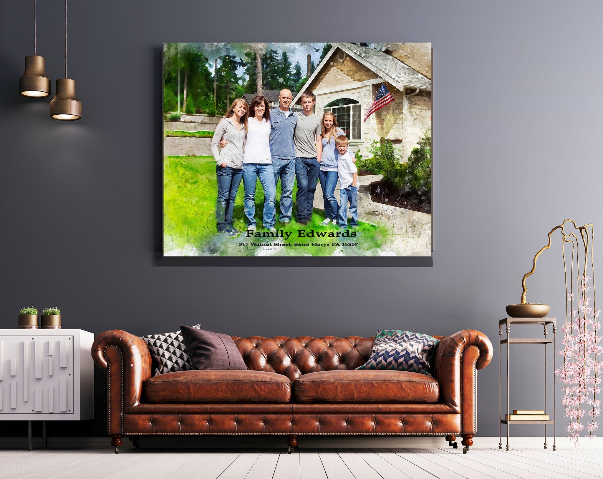 New Home Gifts | Realtor Closing Gift Idea | House Portrait | Custom Housewarming Gift - FromPicToArt