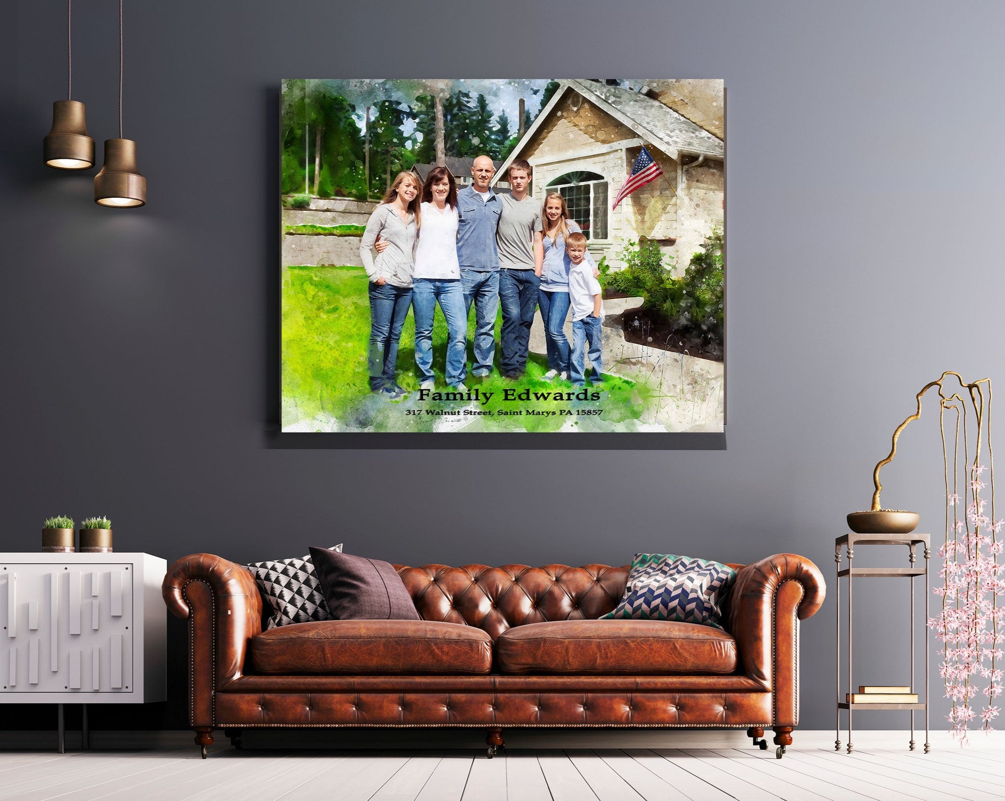 Closing Gifts for Buyers | Custom House Portrait | Personalized Home Portrait | EXPRESS SHIPPING - FromPicToArt