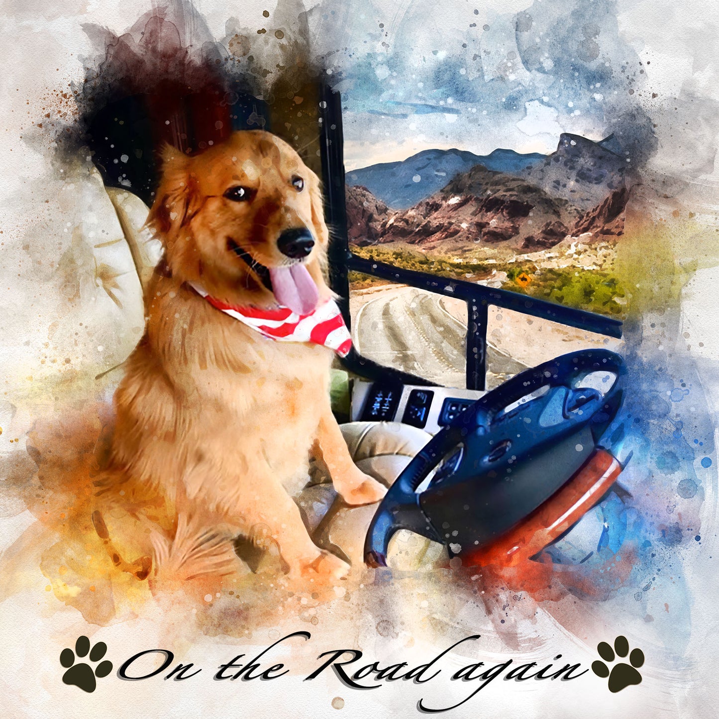 Unique Pet Canvas | Custom Pet Paintings on Canvas | Personalized Pet Portraits