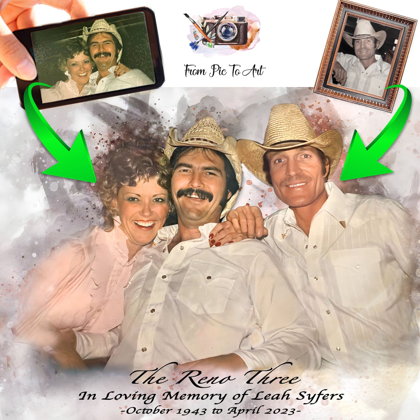 Paintings of Loved Ones | Portrait of Loved Ones painted on Canvas - FromPicToArt