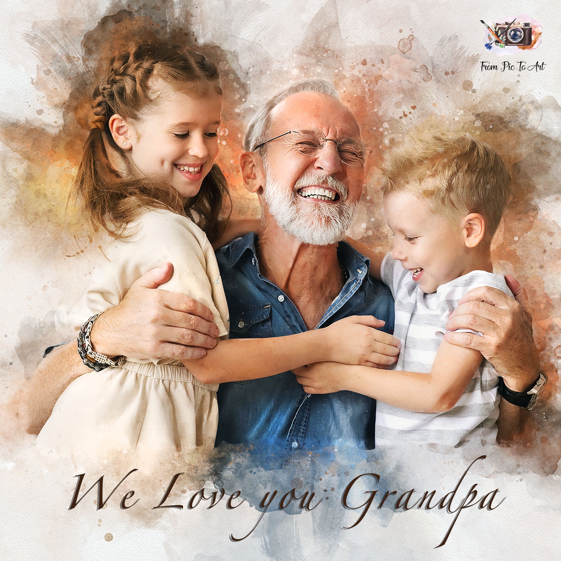 🌈 Incorporating a Lost Loved One in Family Pictures | Custom Painting From Photo | Add People to Photo | Add Someone into a Picture | Add Deceased Loved One | Custom Family Portrait | Merge Photos Into Painting | Combine Photos | Personalized Gifts - FromPicToArt