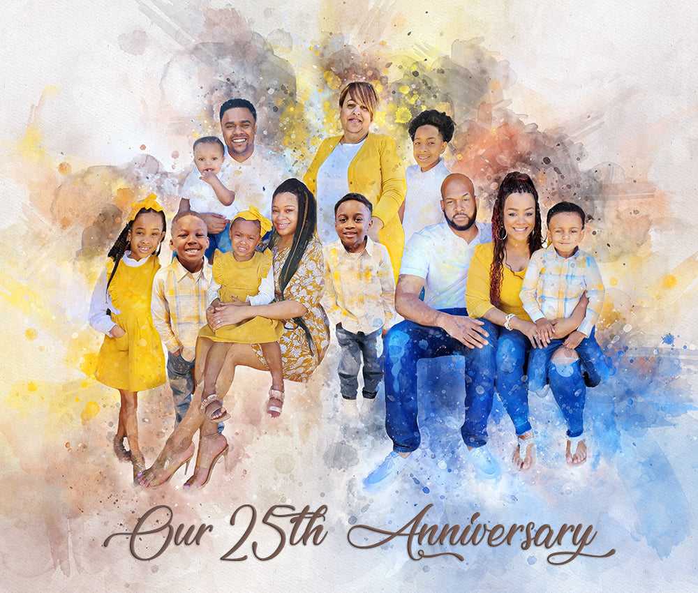 40th Anniversary Gift | Custom Painting for your Loved One - FromPicToArt