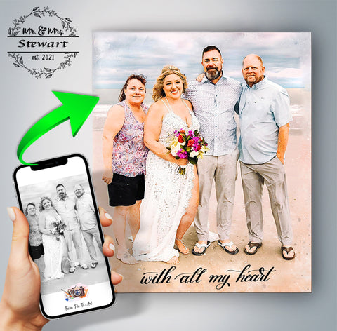 Beach Anniversary gift ideas: Turn your wedding photo into a special anniversary gift - FromPicToArt
