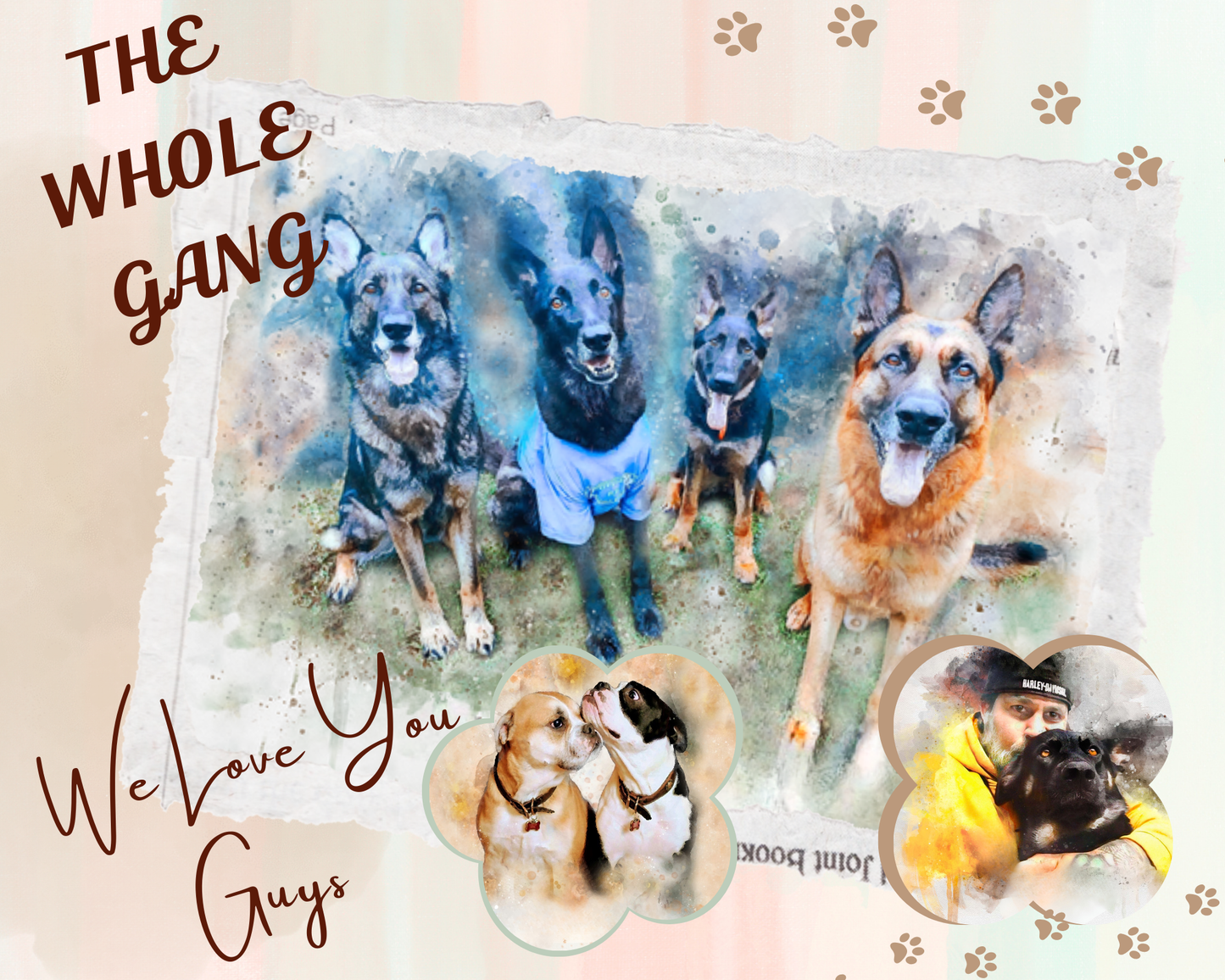 Pet Painting, Custom Pet Painting from Photo, Pet Paintings on Canvas