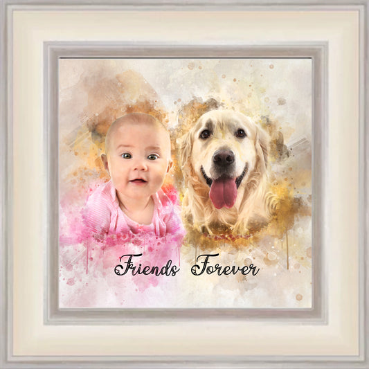 Cute_portrait_of_a_baby_and_dog_with_the_quote_Best_Friends_Forever_-_FromPicToArt