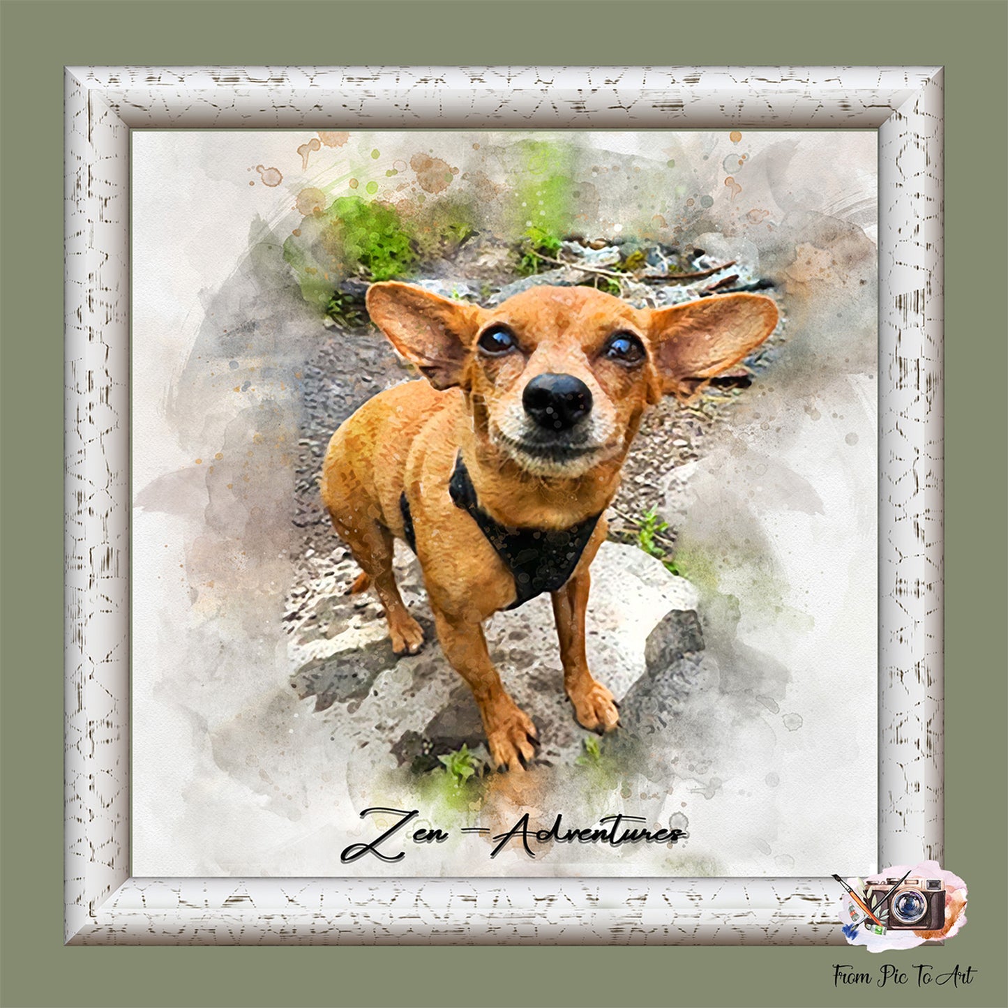 Pet Painting, Custom Pet Painting from Photo, Pet Paintings on Canvas