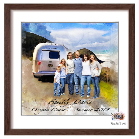 Family_posing_in_front_of_their_Airstream_camper_on_a_scenic_beach_along_the_West_Coast_highlighting_their_love_for_camping_and_outdoor_adventures_FromPicToArt_5