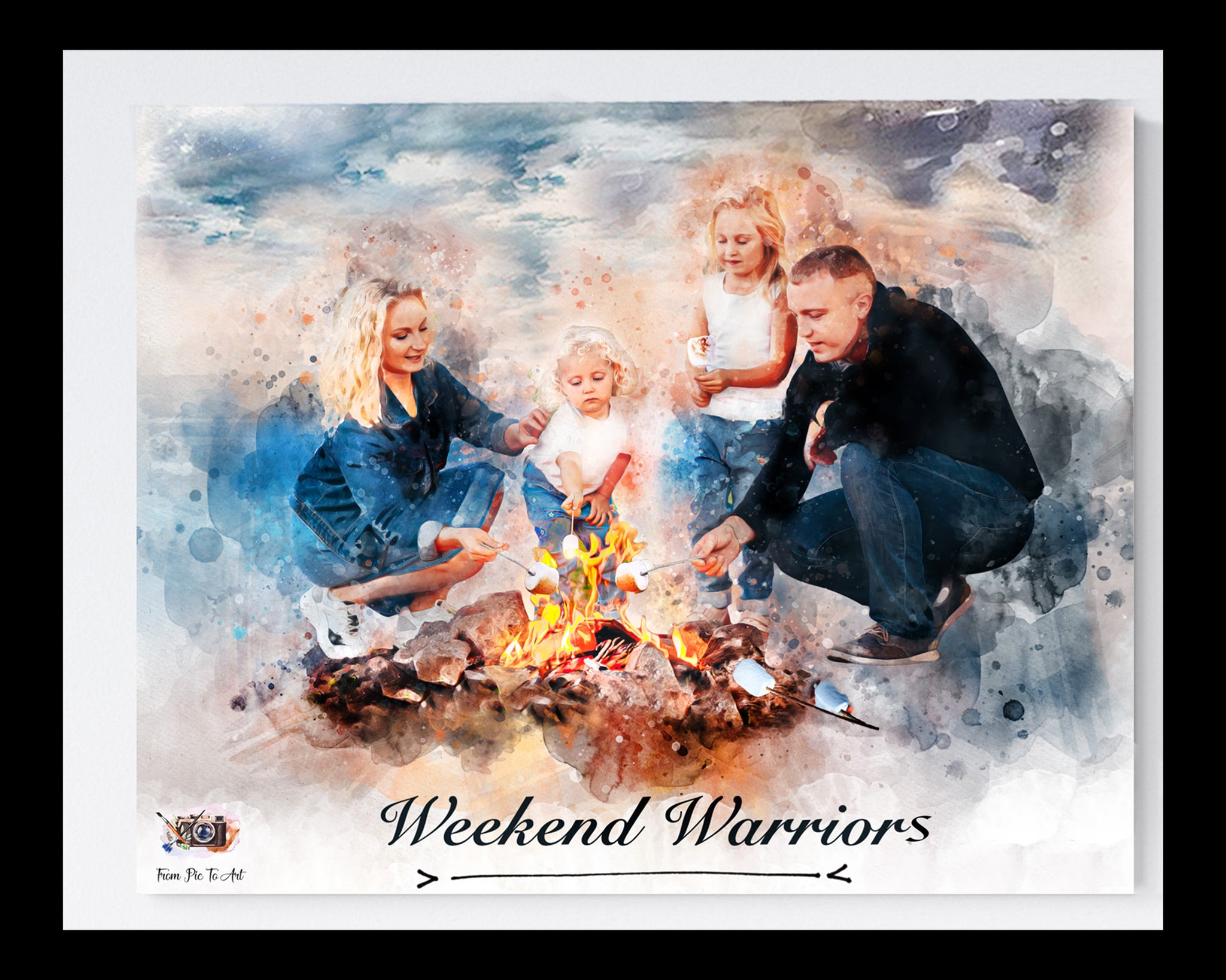 Camper Decor |  Camping gift Ideas |  Gifts for RV Owners | Custom Portraits for Camping Lovers