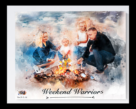 Camper Decor |  Camping gift Ideas |  Gifts for RV Owners | Custom Portraits for Camping Lovers