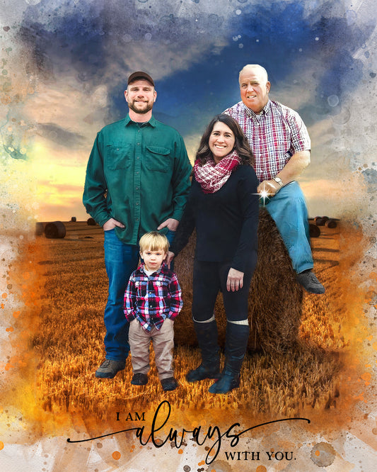 π Add a Dead Family Member to a Picture | Add a Loved one to a Photo | Family Photo with Deceased - FromPicToArt