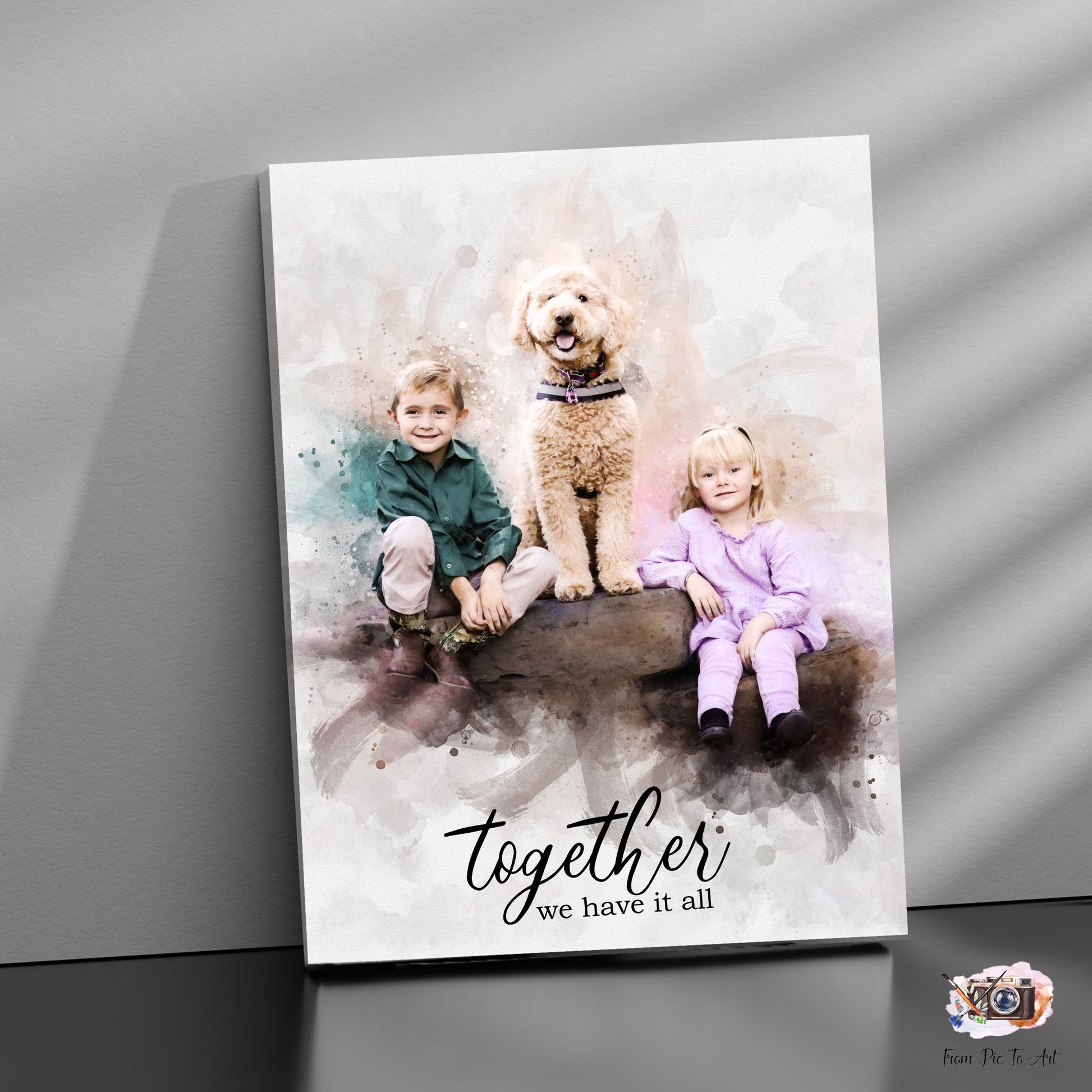 Mothers Day Gift Ideas | Custom Portrait Painting from Photo | Unique Gift for Mother's Day _FroMPicToArt