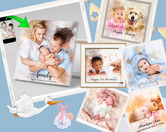 Newborn_baby_portrait_with_inches_name_and_weight_from_photo_by_FromPicToArt