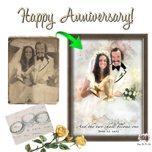 Photo_ideas_for_anniversary_custom_portrait_made_from_restored_colorized_repaired_old_wedding_photo_by_FromPicToArt