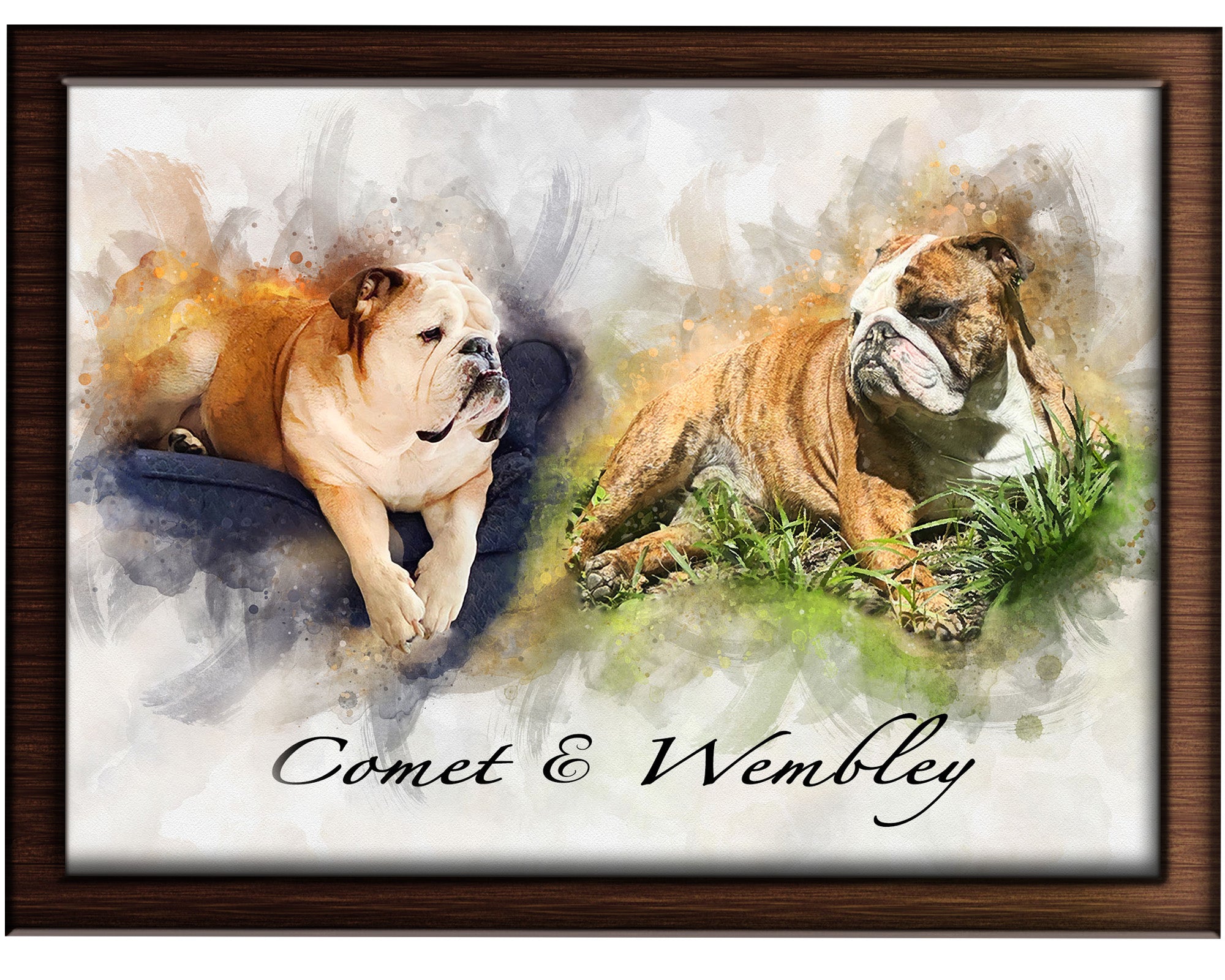 Unique Pet Canvas | Custom Pet Paintings on Canvas | Personalized Pet Portraits