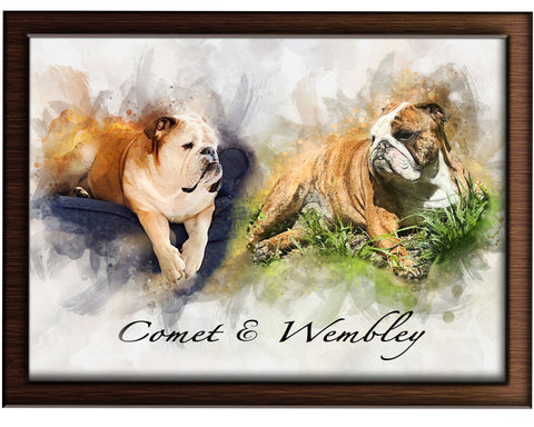 Unique Pet Canvas | Custom Pet Paintings on Canvas | Personalized Pet Portraits