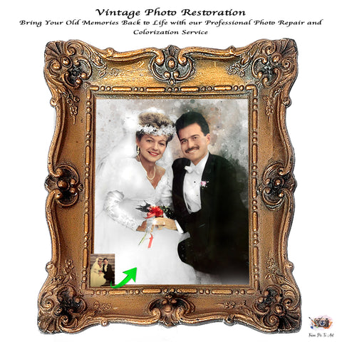 Vintage photo restoration: bring old memories to life with professional photo repair and colorization made by FromPicToArt