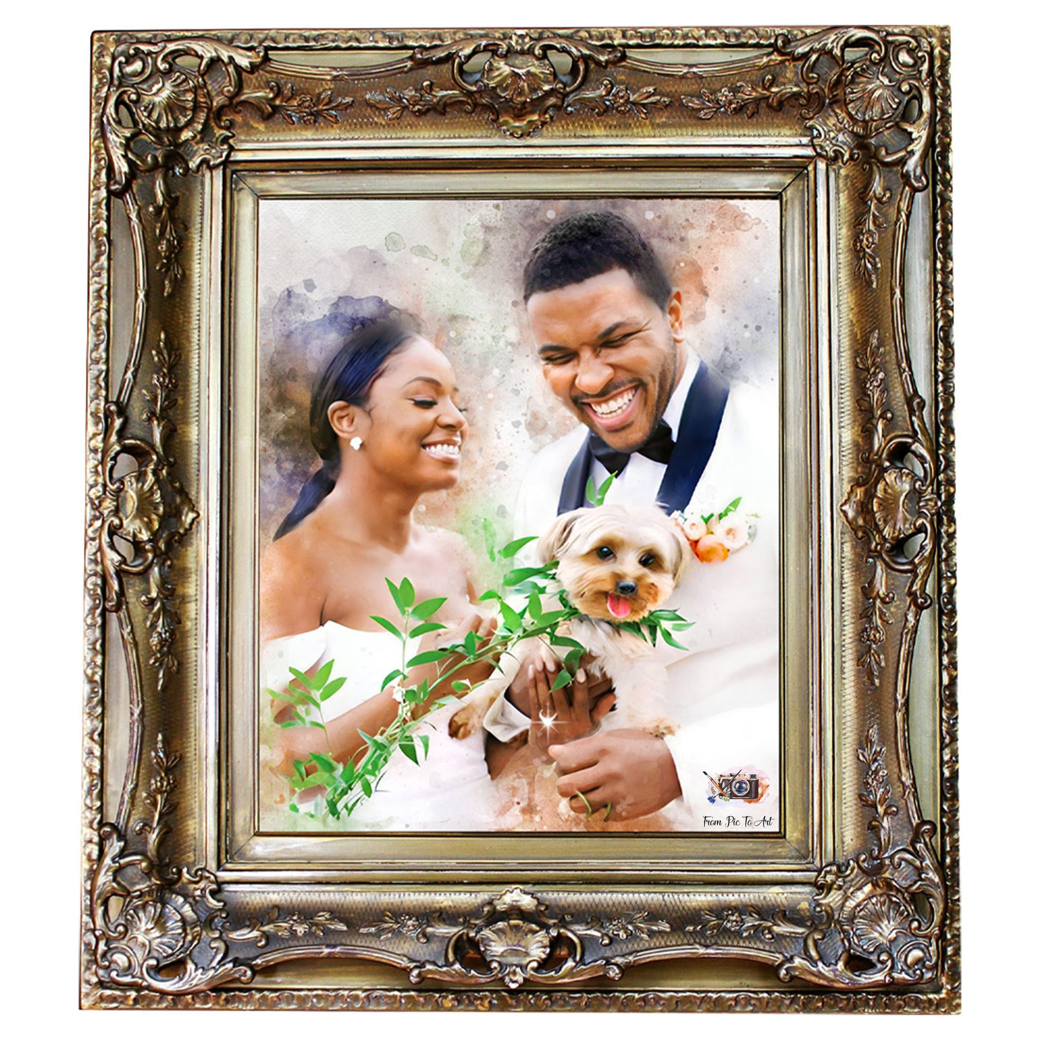 Wedding_Painting_with_cute dog_turned_into_the_perfect_Anniversary_Gift_-_FromPicToArt