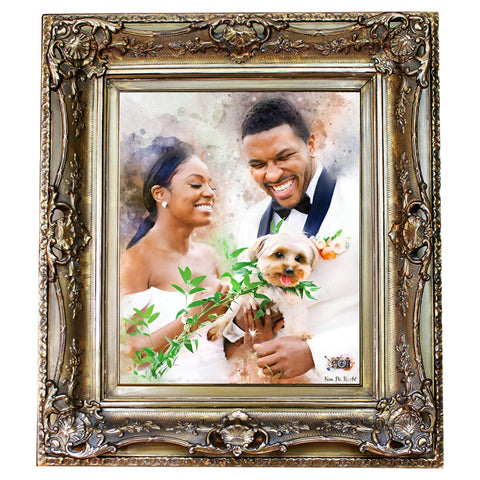 Wedding_Painting_with_cute dog_turned_into_the_perfect_Anniversary_Gift_-_FromPicToArt