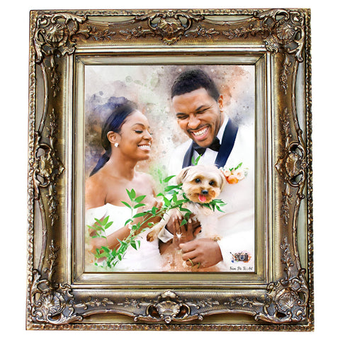 Custom Wedding Portrait | Personalized Couple Painting | Custom Portrait Painting, FromPicToArt