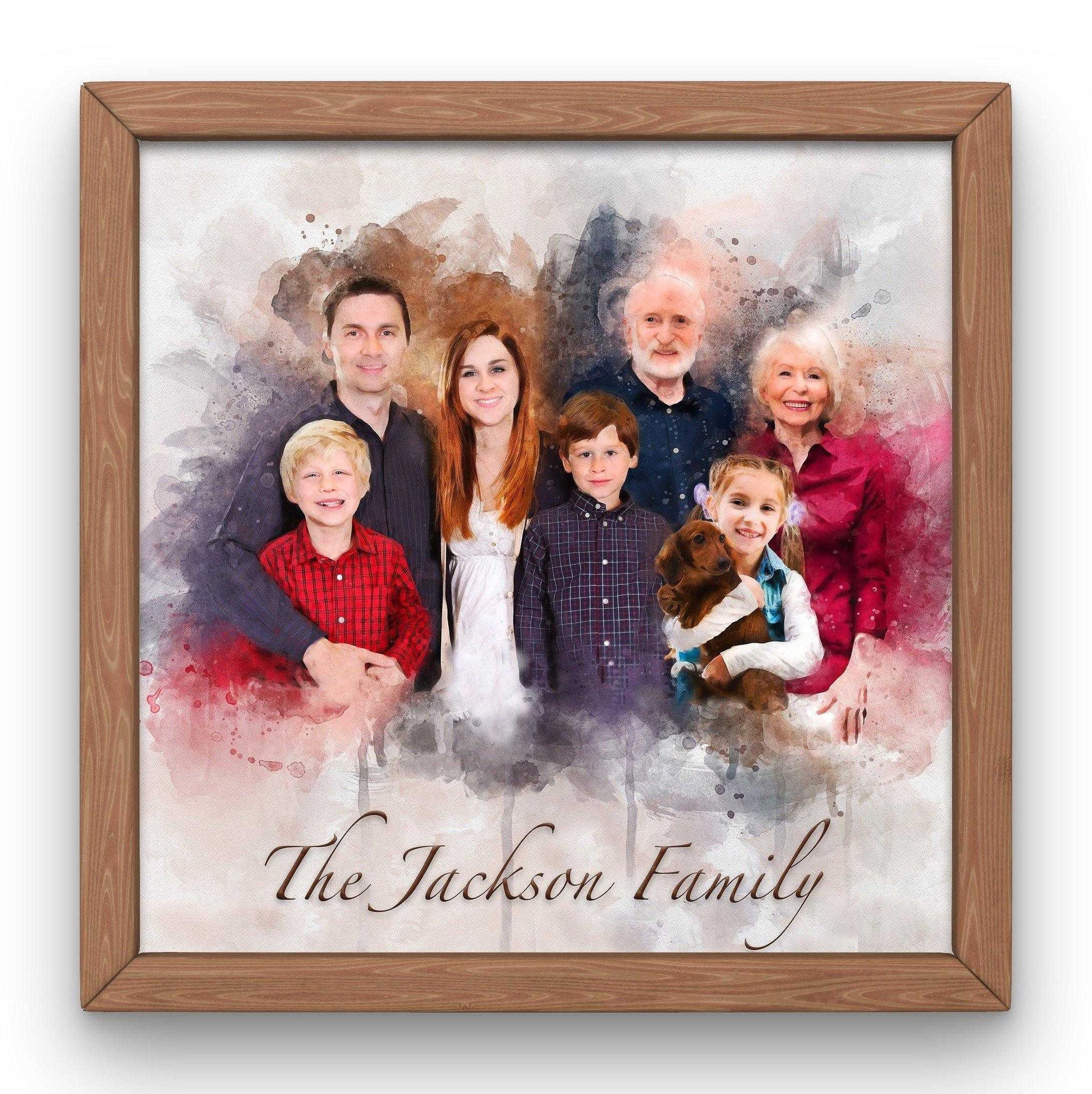 Adding People to Photos, Add Loved Ones to Photo, Custom Painting on Canvas - FromPicToArt