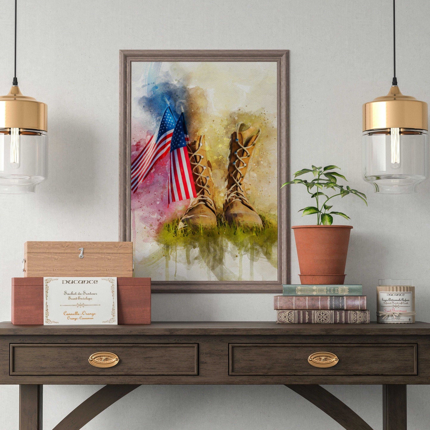 American Flag Wall Art, Patriotic Wall Decor, Canvas Art Prints, Wall Decor with US Flag - FromPicToArt