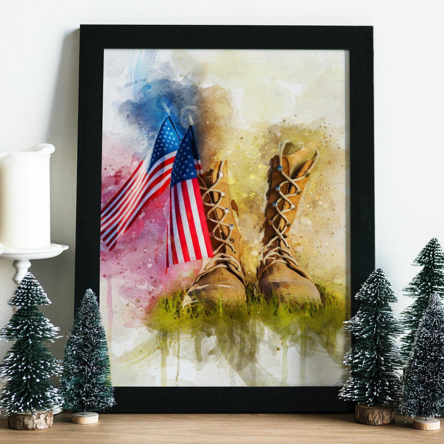 American Flag Wall Art, Patriotic Wall Decor, Canvas Art Prints, Wall Decor with US Flag - FromPicToArt
