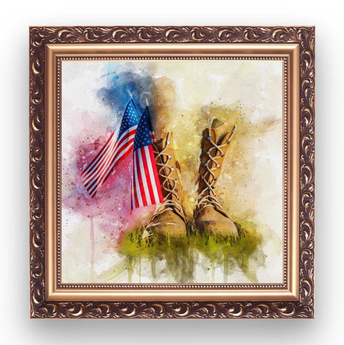 American Flag Wall Art, Patriotic Wall Decor, Canvas Art Prints, Wall Decor with US Flag - FromPicToArt