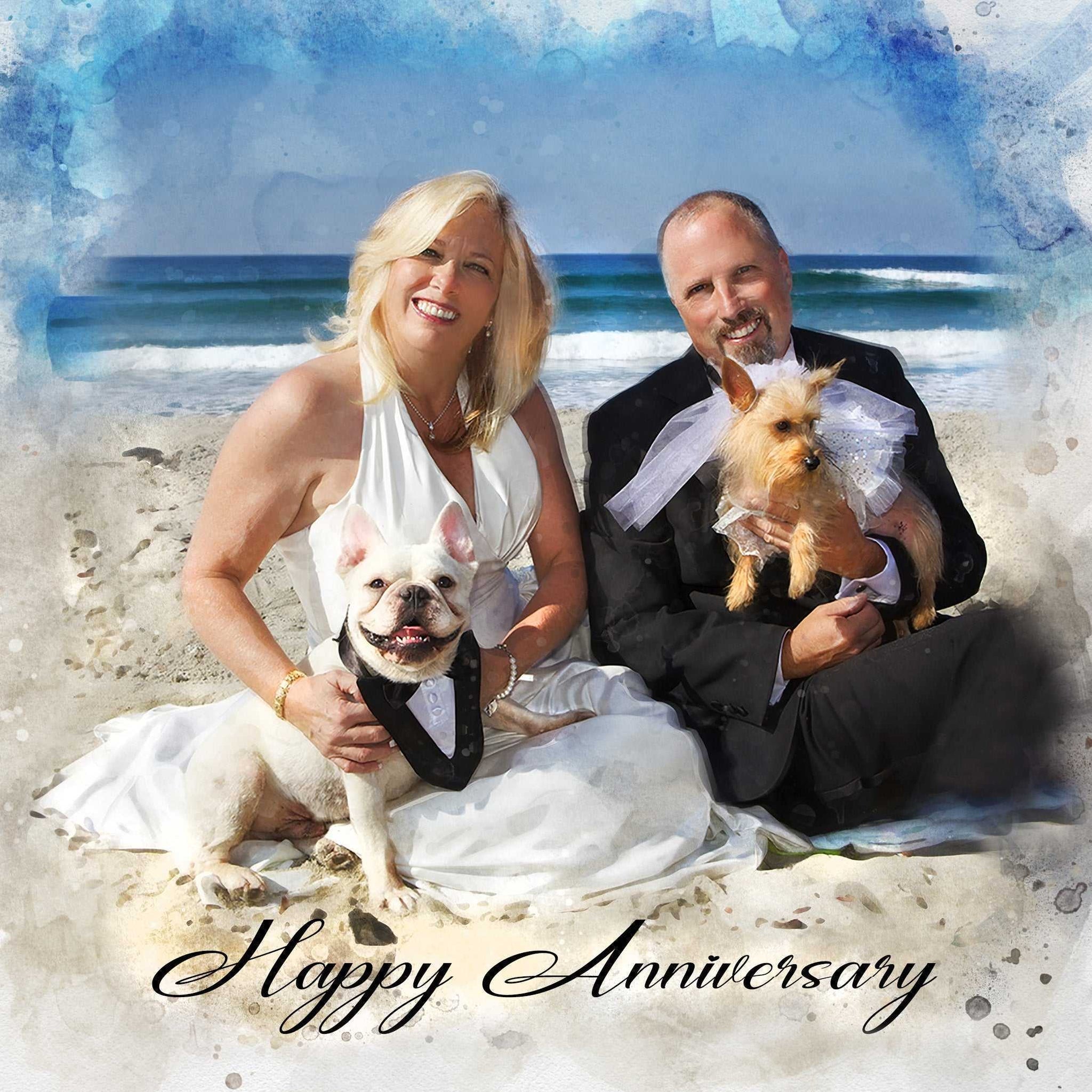 Anniversary Gift for Her | Custom Painting from Photo - FromPicToArt