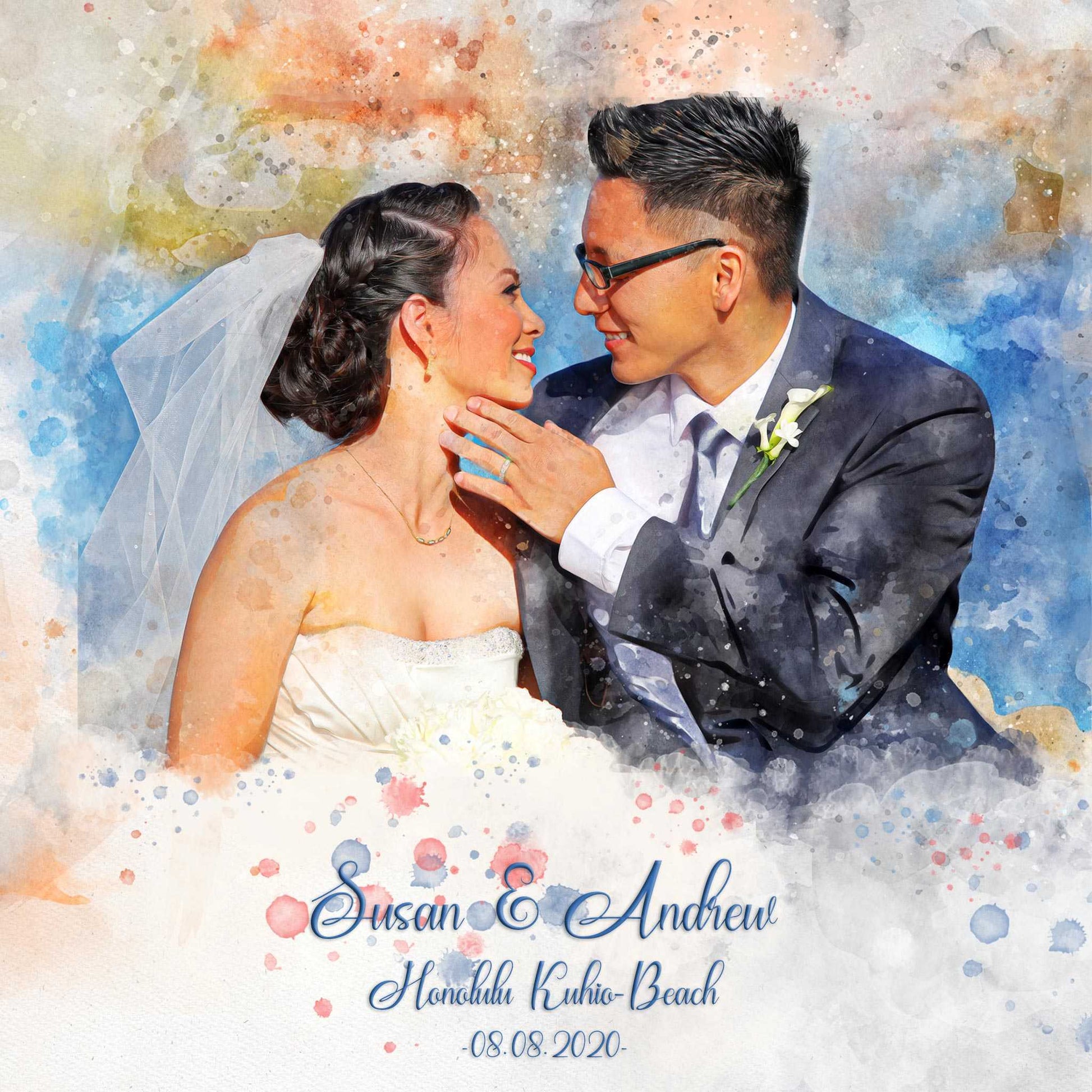 Anniversary Gift| Turn Photo into Painting ❤️ Personalized Painting from Photo - FromPicToArt