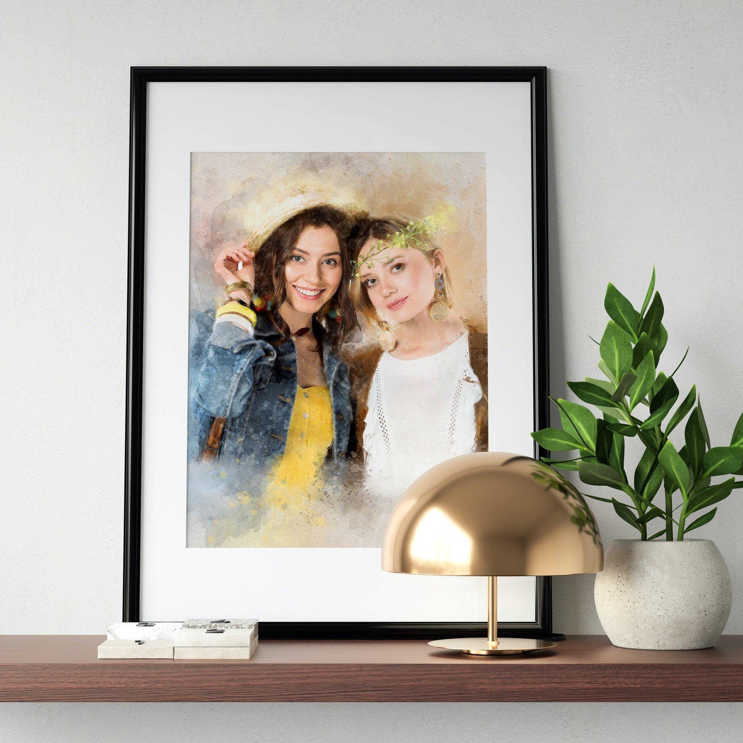 Best Friend Birthday Gift | Best Friend Christmas Gift | Best Friends Portrait from Photo, Best Friend Birthday Gift Ideas | Best Friend Gift Ideas - FromPicToArt