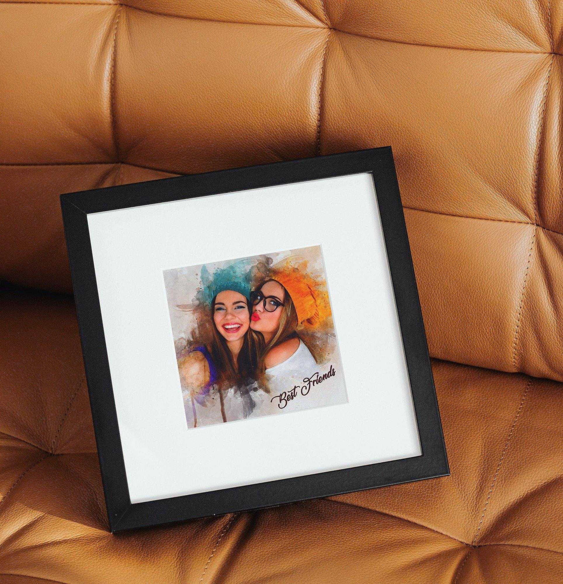 Best Friend Birthday Gift | Best Friend Christmas Gift | Best Friends Portrait from Photo, Best Friend Birthday Gift Ideas | Best Friend Gift Ideas - FromPicToArt