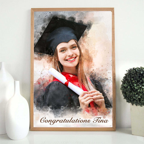 🎁 Best Graduation Gifts 🎓 Custom Painting from Photo - FromPicToArt